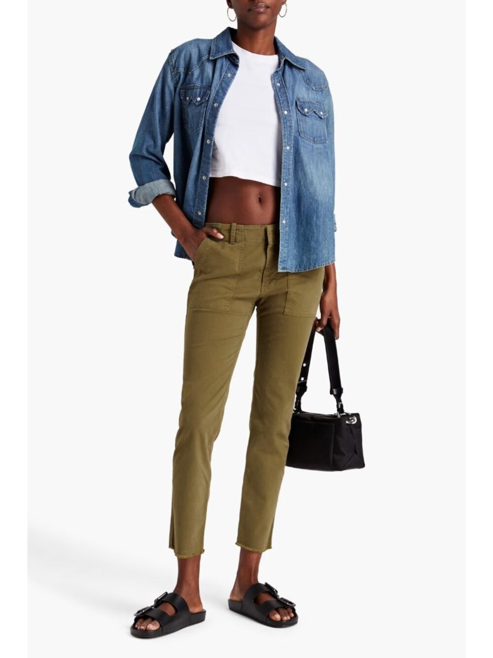 Nili Lotan "Jenna" Pants in Army Green, size 6